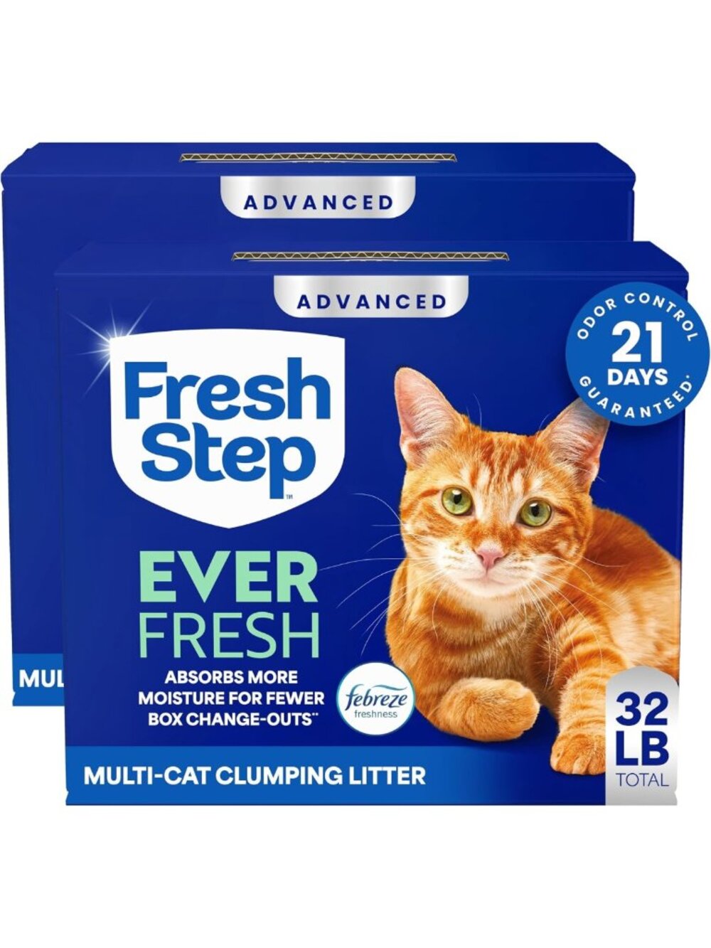 Advanced Multi-Cat Clumping Litter with Febreze, Ammonia Block, Ultra Absorbent